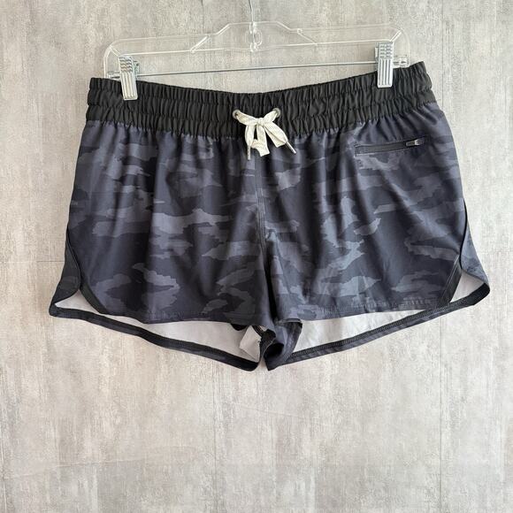 Camo Pants - Vuori Clementine Shorts Womens Sz L Black Camo 3” Lined Athletic Running Gym